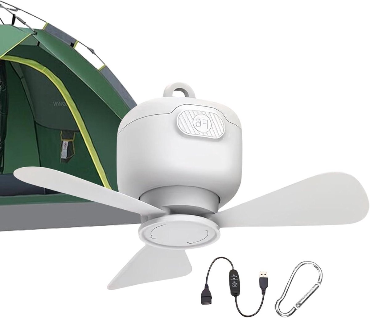 Tent Ventilator - Prieel Ventilator - Buitenplaats Verkoeling - Draadloos Bedienbaar - 25 cm - Wit