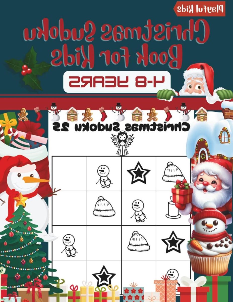 Kerst Sudoku Boek - Puzzelboek Kinderen - Feestelijke Ontspanning - 100 4x4 Puzzels - 8.5 x 11 Inch - Niet gespecificeerd