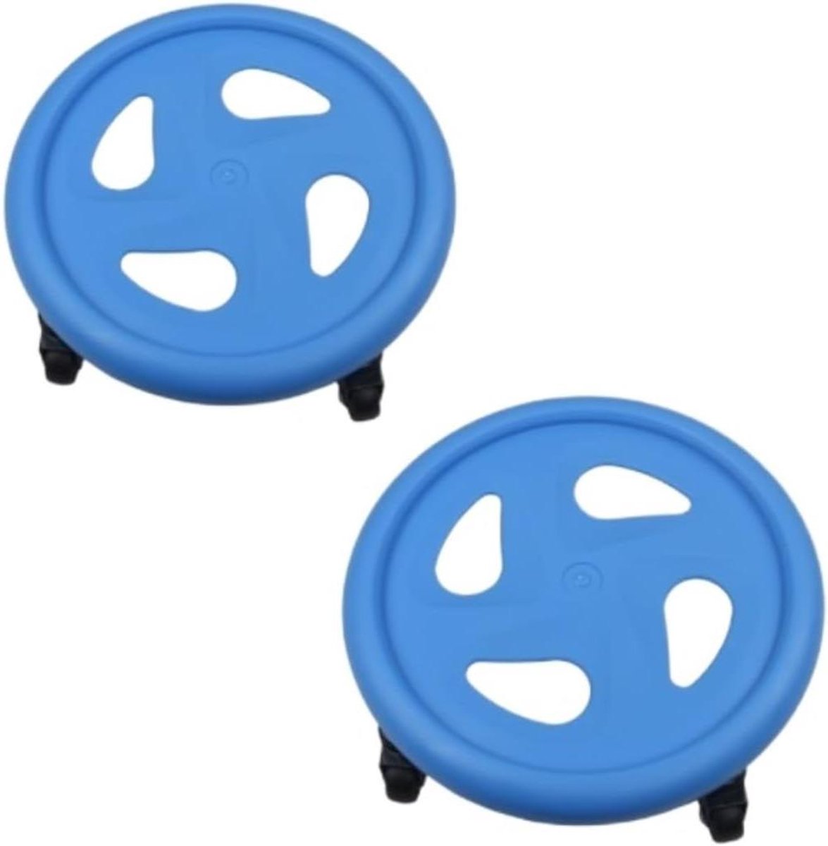 Buikspier Trainer - Buikroller Wieltje - Core Training - Stalen Plaat Stevig - 29 cm - Blauw