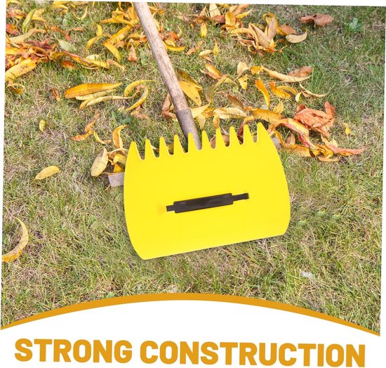 Handbladharken Set - Bladgrijpers - Tuin Opruimen - Gekarteld Tandenontwerp - 27x27x3 cm - Geel — afbeelding 4