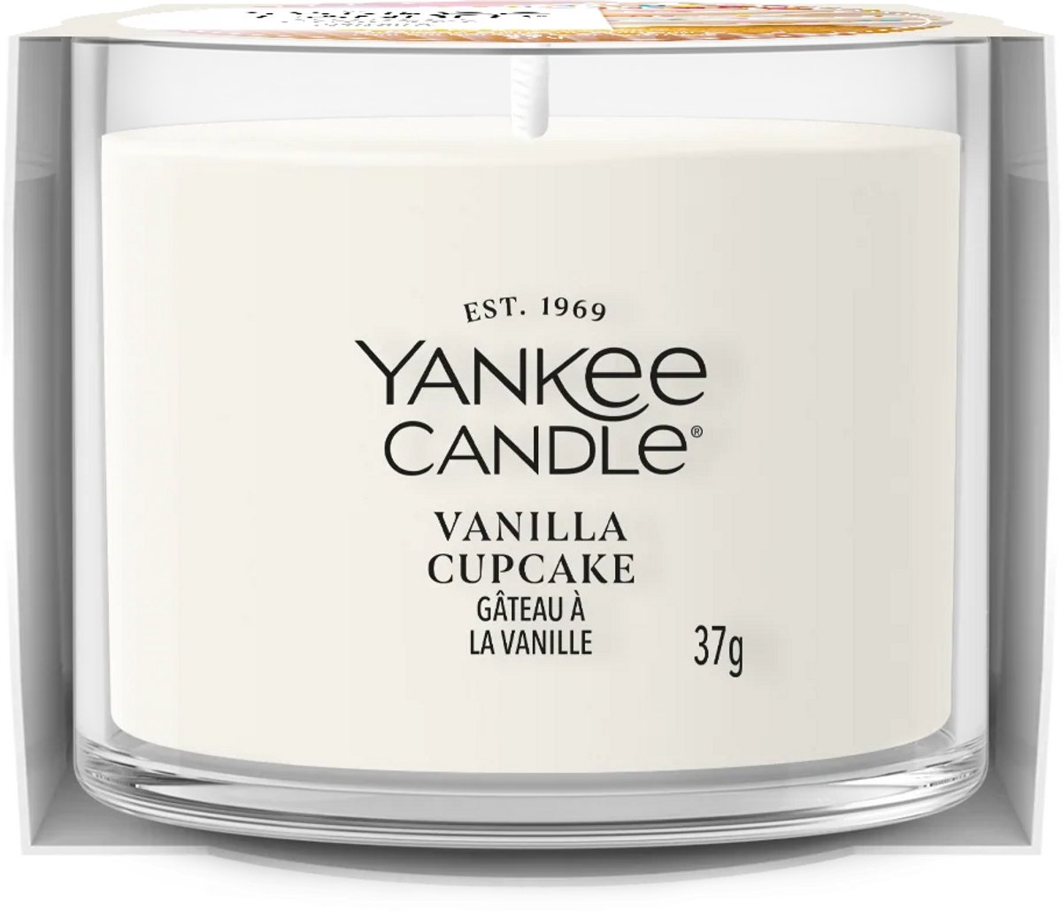 Yankee Candle Filled Votive - Vanilla Cupcake - 10 branduren - 1 stuk Wit