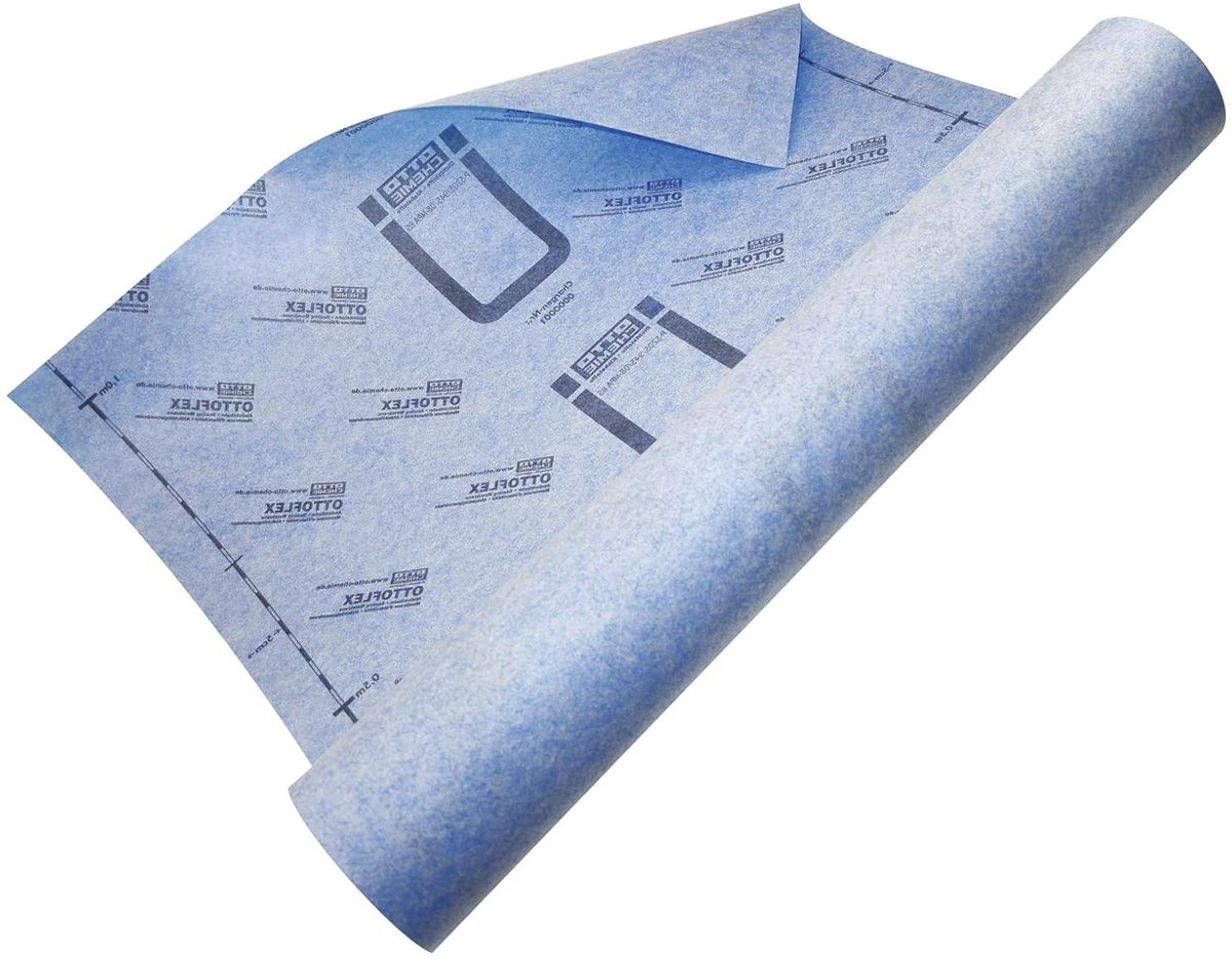 Afdichtbaan - Waterdicht membraan - Vochtige ruimtes afdichten - Hoge rekbaarheid scheuroverbruggend - 1 strekkende meter - Blauw