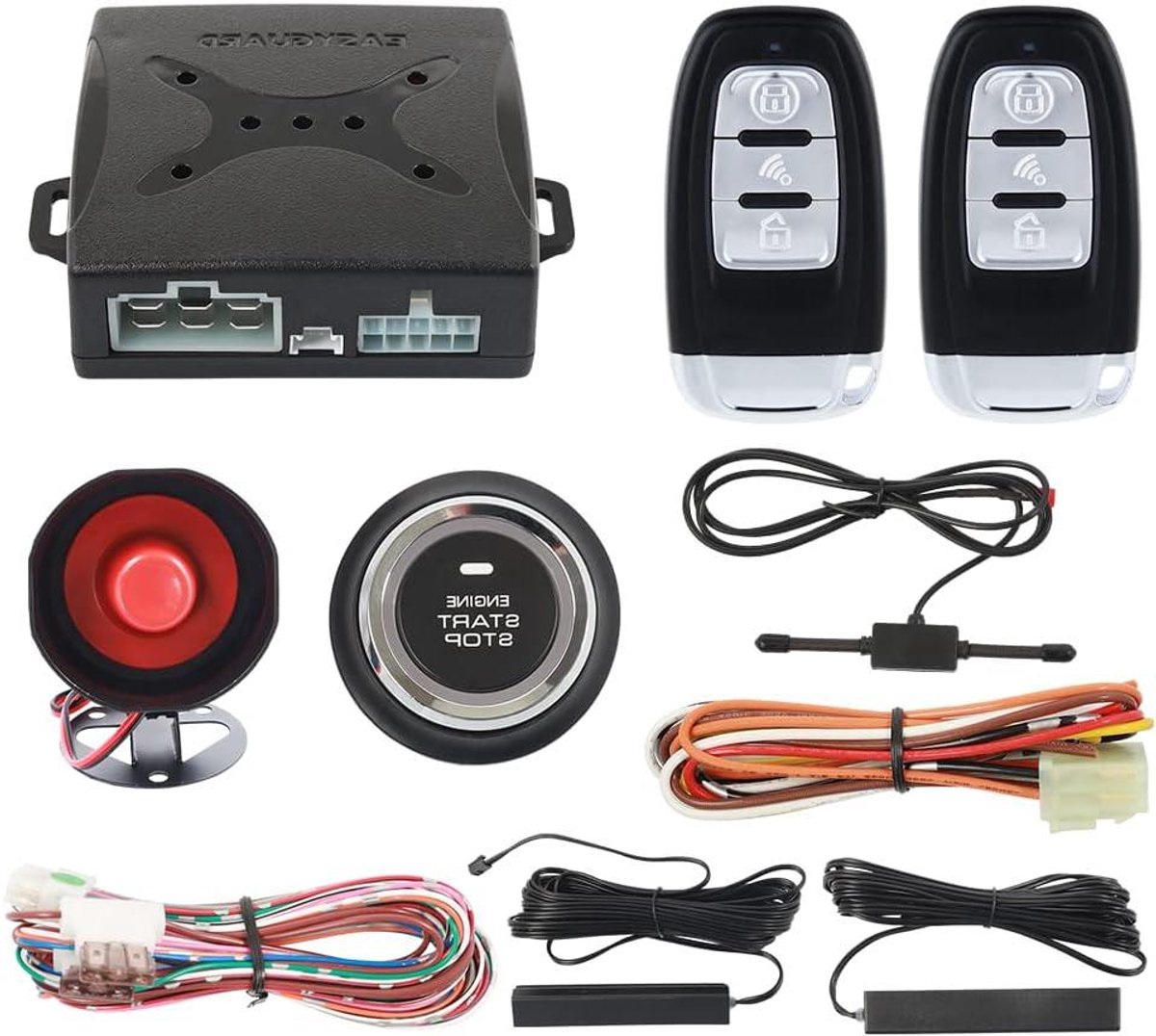 Auto Alarm Systeem - Keyless Entry - Voertuig Beveiligen - Passieve Toegang - DC12V - Zwart