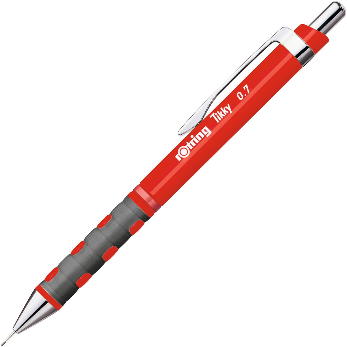 rOtring Tikky-vulpotlood | HB | 0,70 mm | Roode behuizing | 1 stuk