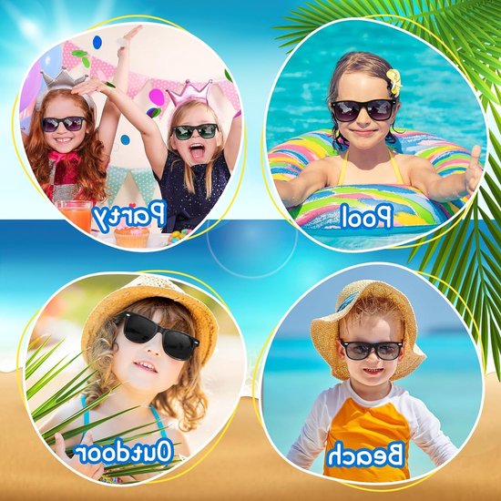 Zonnebril voor kinderen voor verjaardagsfeesten, zomerse stranddagen en cadeauzakken vullen — afbeelding 4