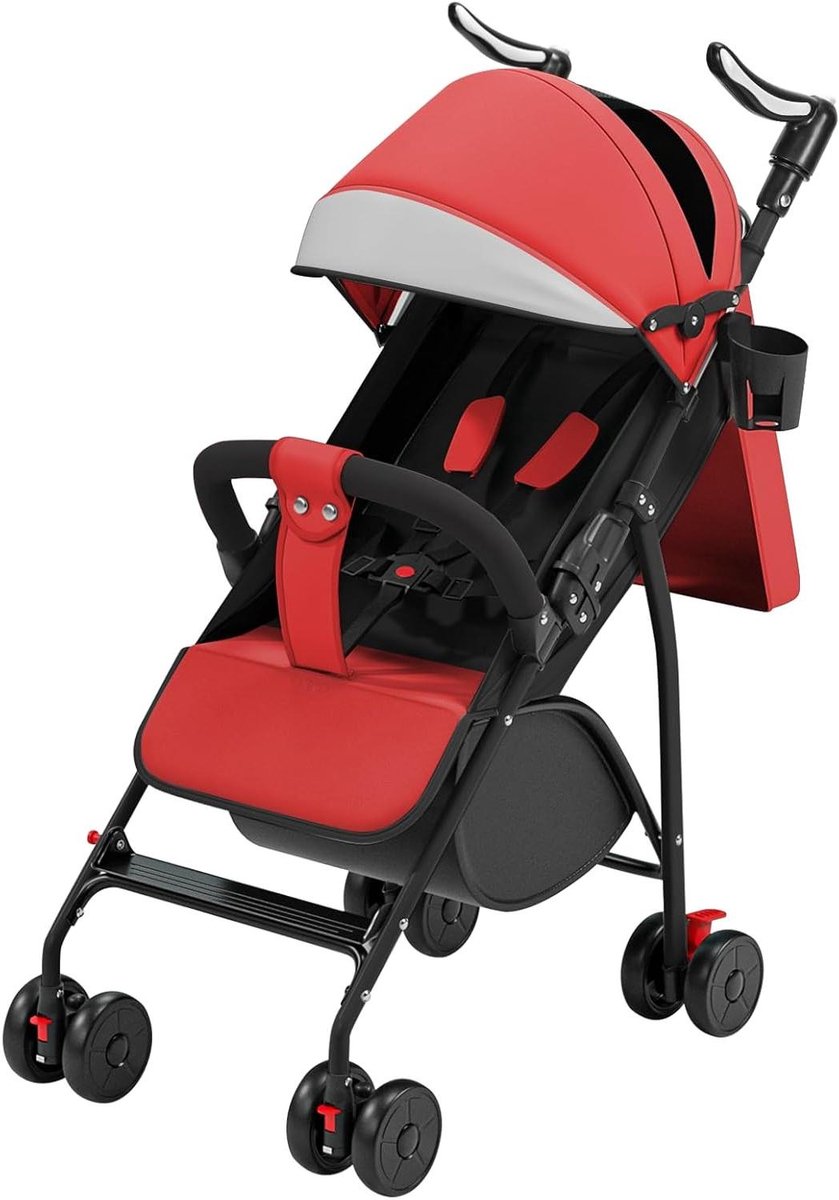 Kinder driewieler - Loopfiets - Buiten spelen - Schaalbaar 5-in-1 - Tot 25 kg - Rood