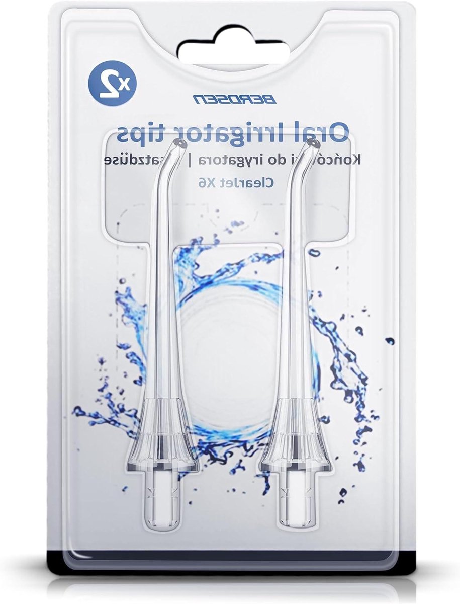 Tandspoeltips - Monddouche Opzetstukken - Mondhygiëne Verbeteren - Zachte Tandvleesstimulatie - 2 Stuks - Wit