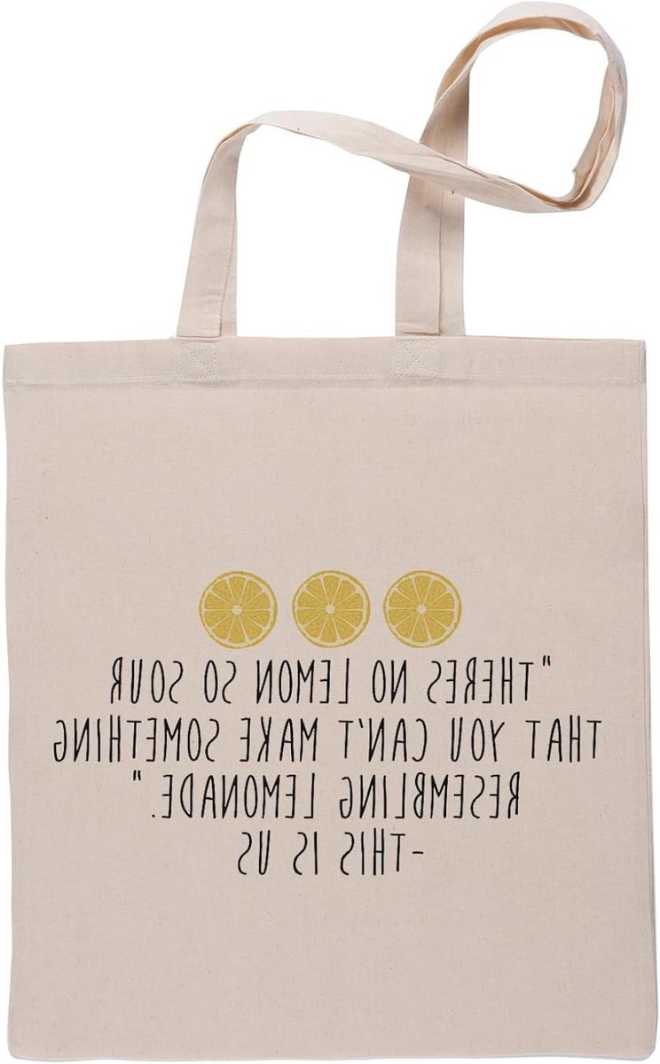 Boodschappentas - Draagtas - Boodschappen doen - Hoge kwaliteit - 42 x 38 cm - Beige