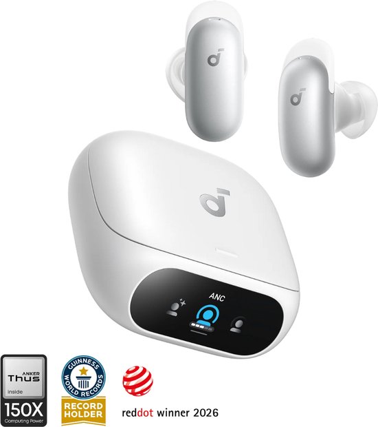 soundcore Liberty 5 Pro by Anker, Anker Thus Al Chip, Kristalheldere Gesprekken, Noise Cancelling Oordopjes, Draadloze Oordopjes, ANC Met 6,5 U/28 U:Speeltijd, Snelladen, Draadloos Opladen