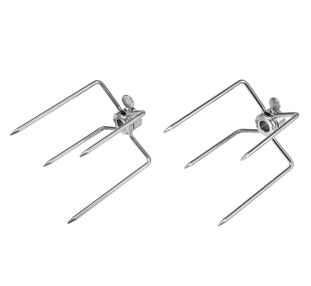 Cuhostki 2 Stuks - Rvs - Barbecue Accessoires Vleesvorken - Voor Buiten Barbecueën