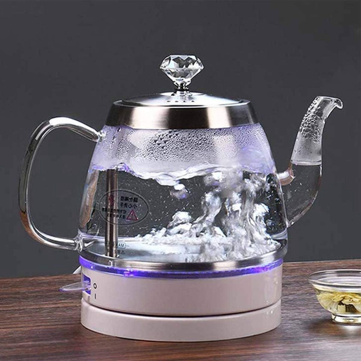 Elektrisch Waterkoker - Glastrekker Kookpot - Snel Water Koken - Gemaakt van Borosilicaatglas - 1 Liter - Transparant