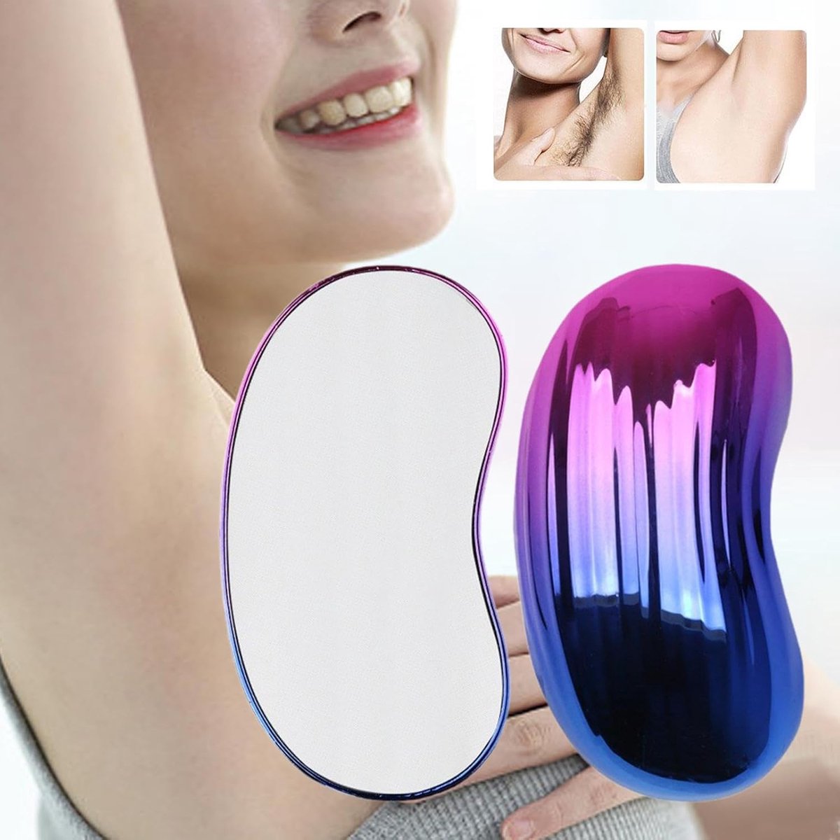 Kristallen Haargum - Epilator Gladde Huid - Zachte Ontharing - Revolutionair Nano-Oppervlak - 11 x 5.2 cm - Wit thumbnail 5