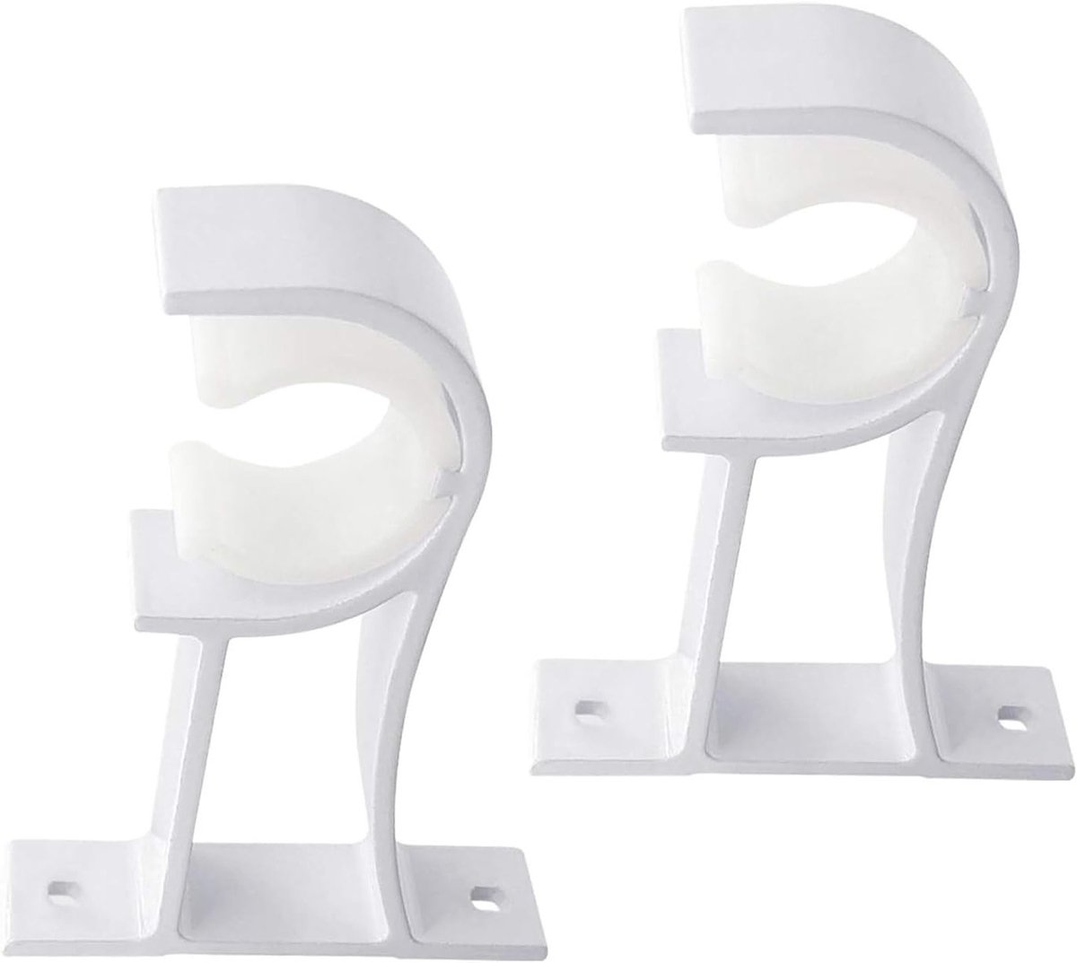 Gordijnroedehouders voor muurbevestiging, zware stanghaken voor gordijnen, 2 stuks, geschikt voor 1 tot 1,25 inch gordijnroeden, eenvoudig te installeren en stevig