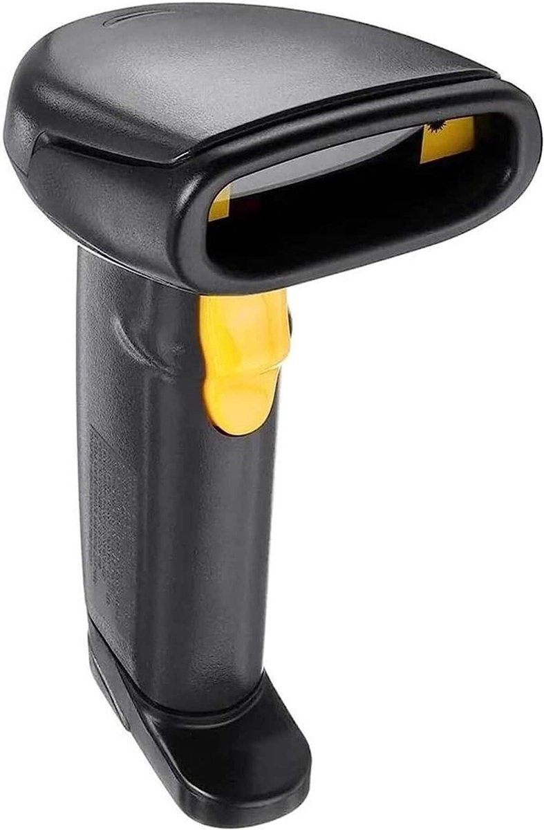 Barcodescanner Handheld - Streepjescodelezer Automatisch - Winkel Kassasysteem - IP66 Waterdicht Stofbestendig - 71.1*89.9*139.5mm - Zwart