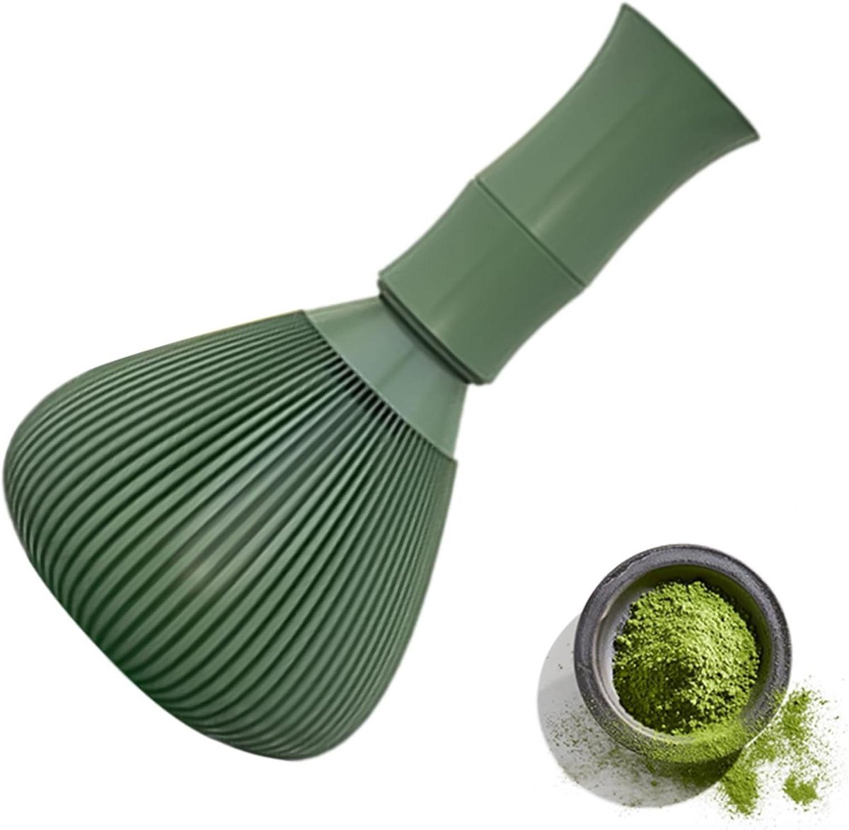 Matcha Klopper - Thee Mixer - Traditionele Ceremonie - Vaatwasmachinebestendig - 6x12 cm - Groen