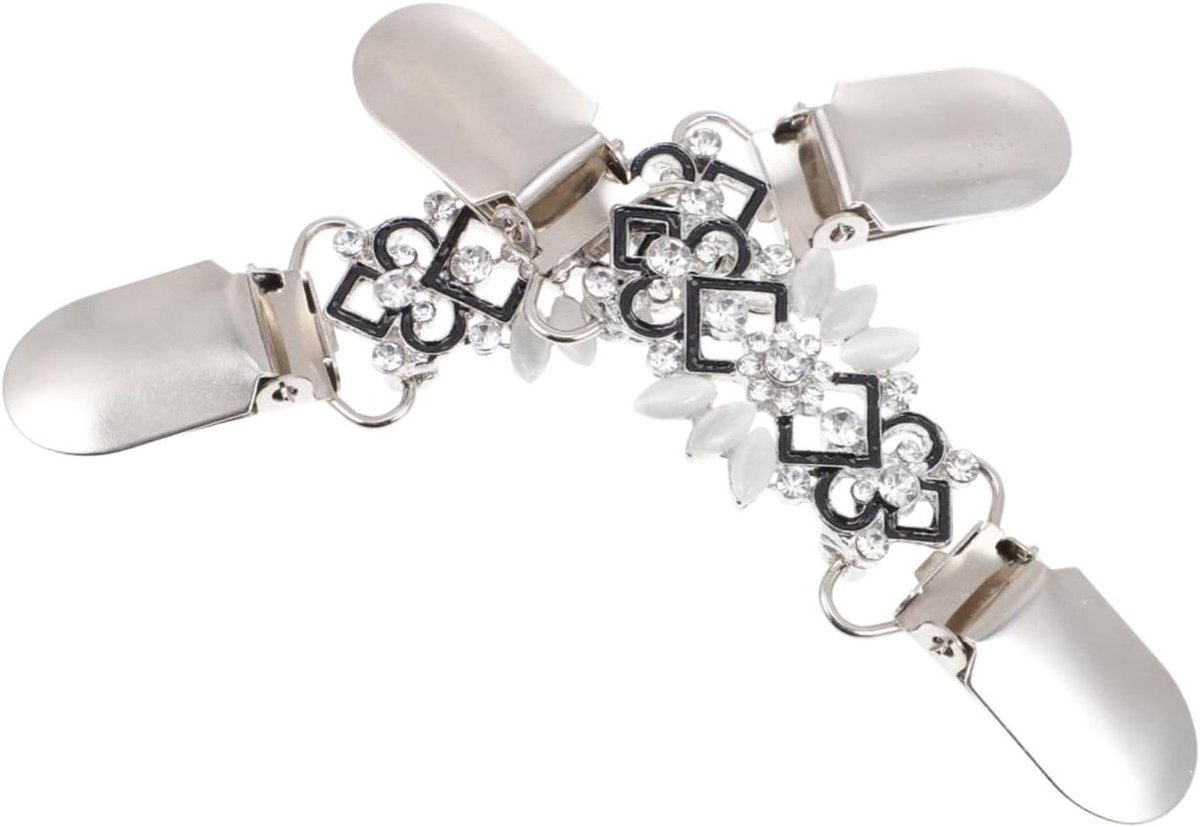 Trui Clip - Kleding Sjaal - Kleding Versieren - Vintage Stijl - 11 cm - Zilver