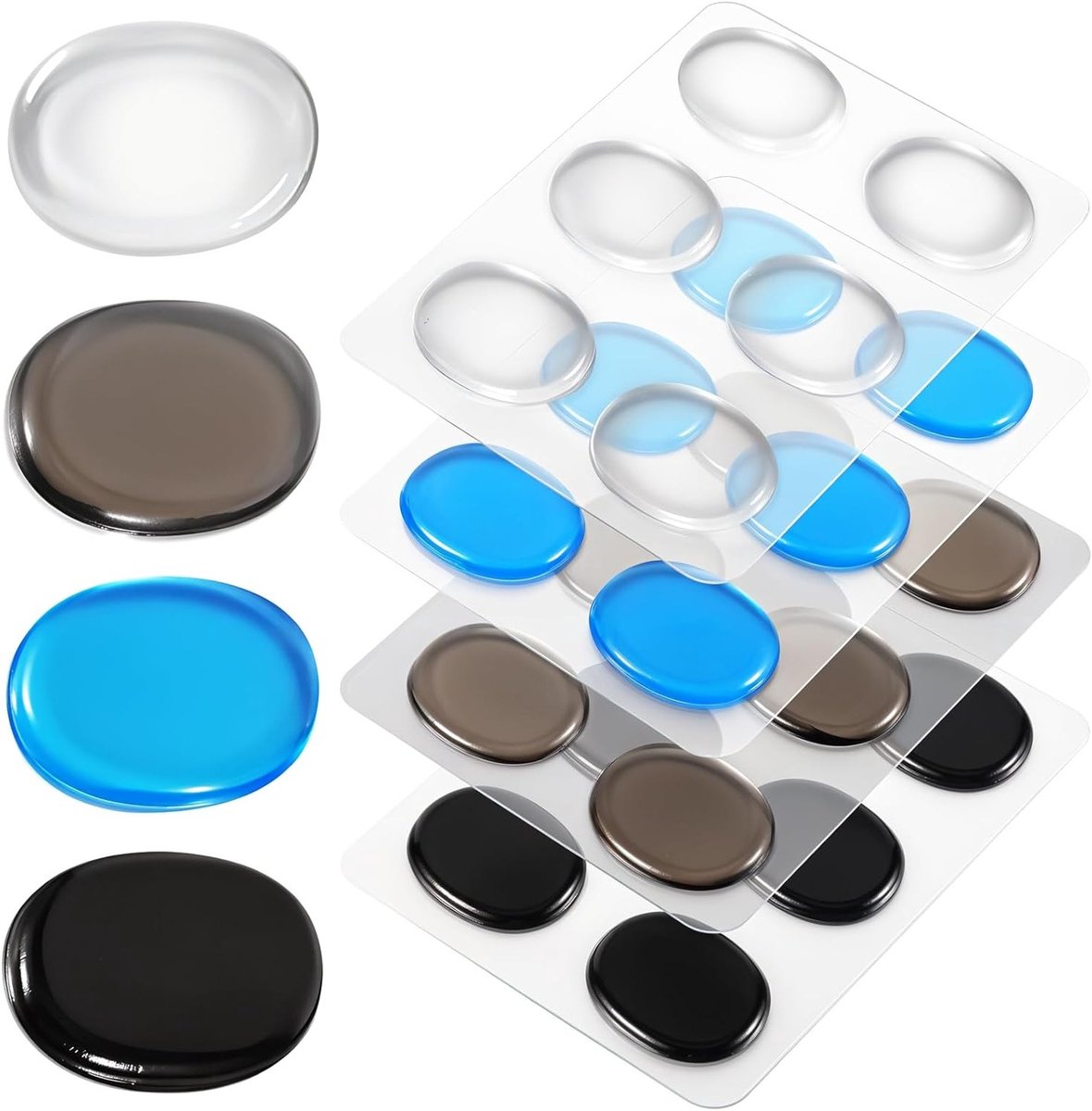24 Stuks Drum Demper Pads - Gel Pads voor Geluiddemping, Zelfklevende Siliconen Demper voor Drums, Transparante Gel Mute Accessoires