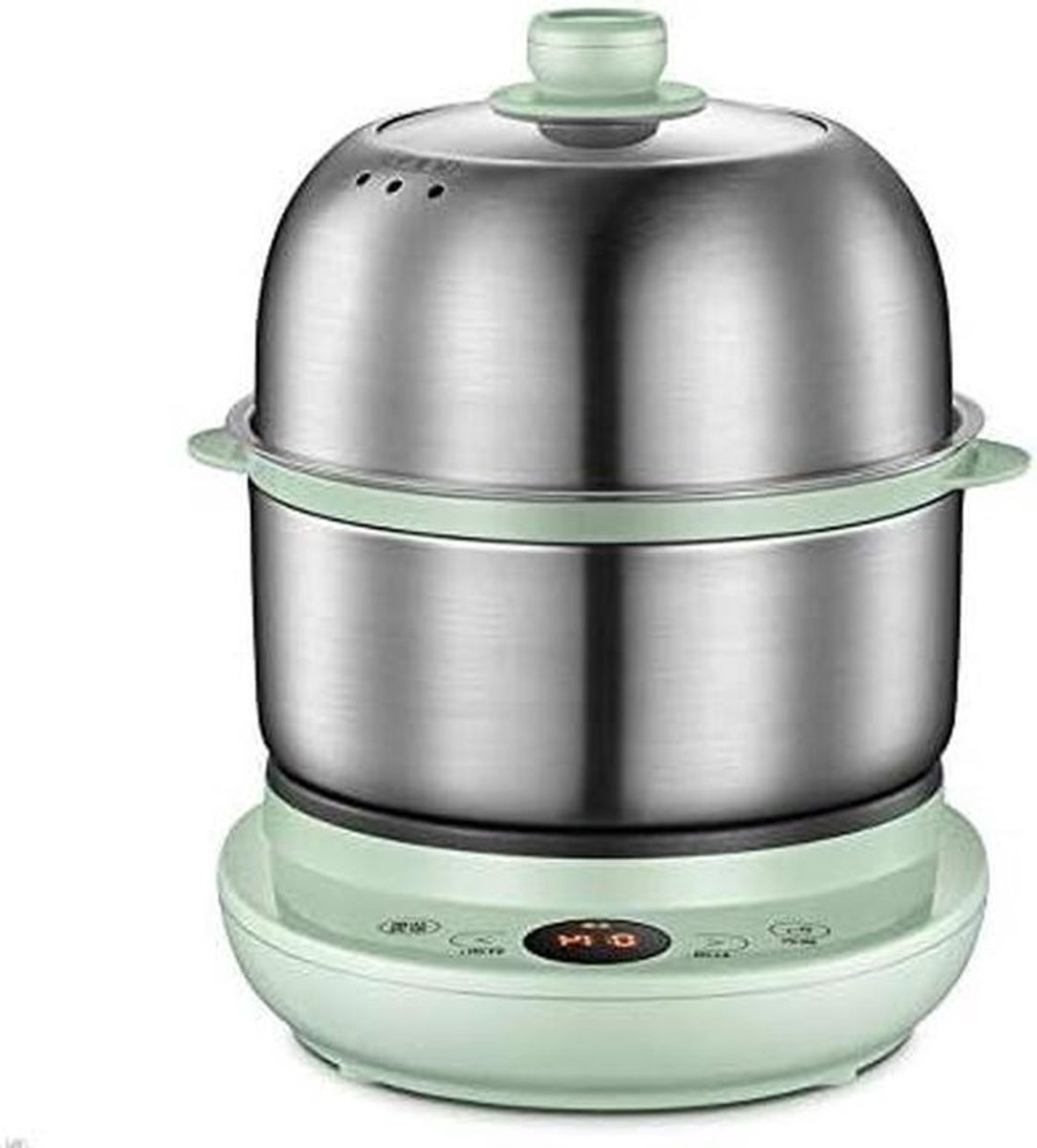 Eierkoker Stoomapparaat - Ontbijt Machine - Eieren Koken - Dubbele Laag - 3 L - Mintgroen