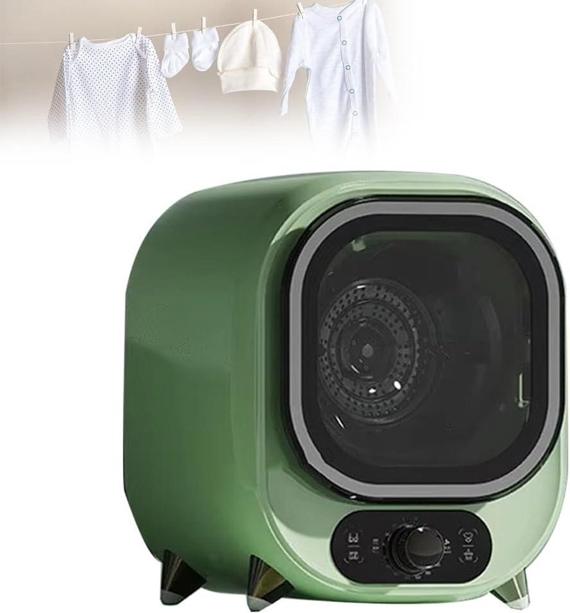 Mini Wasdroger Compacte Droger Kleding Drogen Stil & Ruimtebesparend 0.8 kg capaciteit Groen