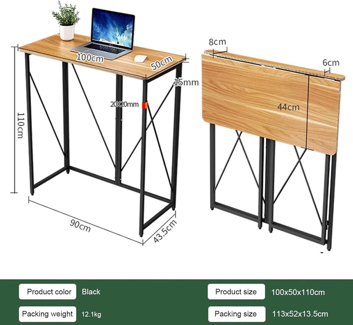 Opklapbaar Bureau - Sta-bureau Werktafel thumbnail 6