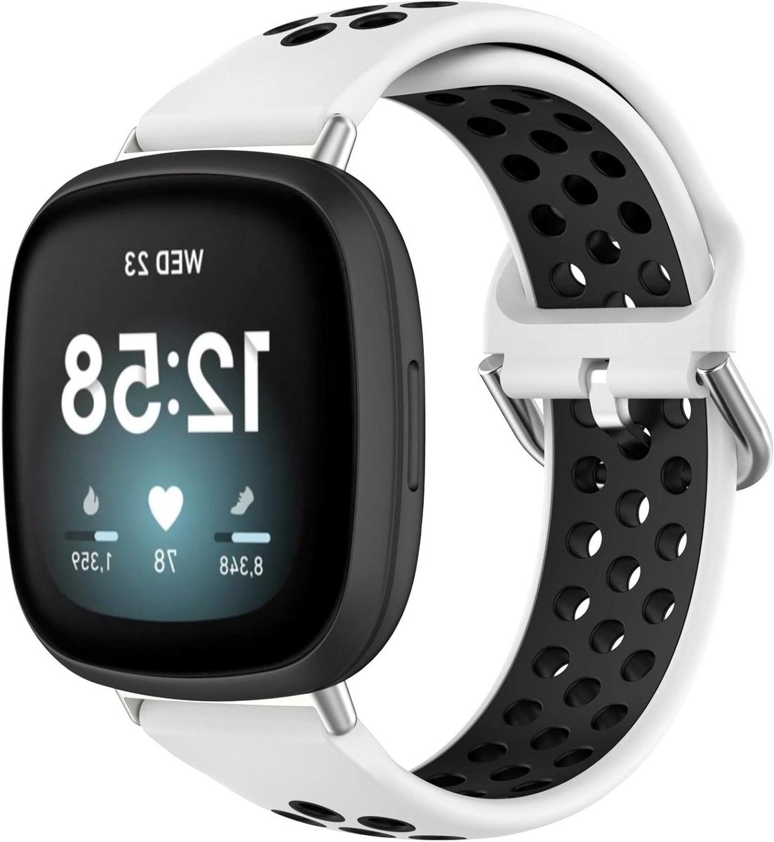 Siliconen Horlogeband - Vervangende Band - Sportactiviteiten - Metalen Gesp - 135 cm - Zwart