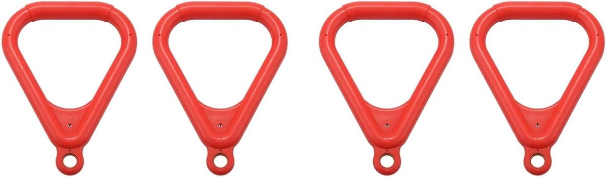 Trapeze Ring Schommelset - Speeltuin Ring Trapezium - Buiten Spelen - Meerkleurige Ringen - 4 Stuks - Rood