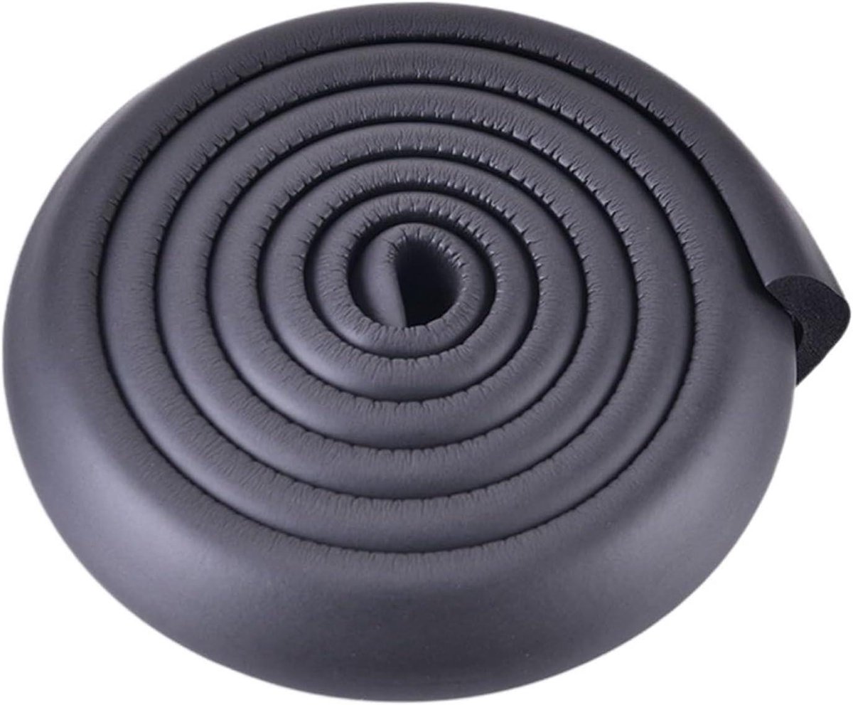 Hoekbeschermers Schuimrubber - Kinderbotsingskussen Bumper - Meubels Beveiligen - Schokabsorberend Schuim - 2 Meter - Zwart