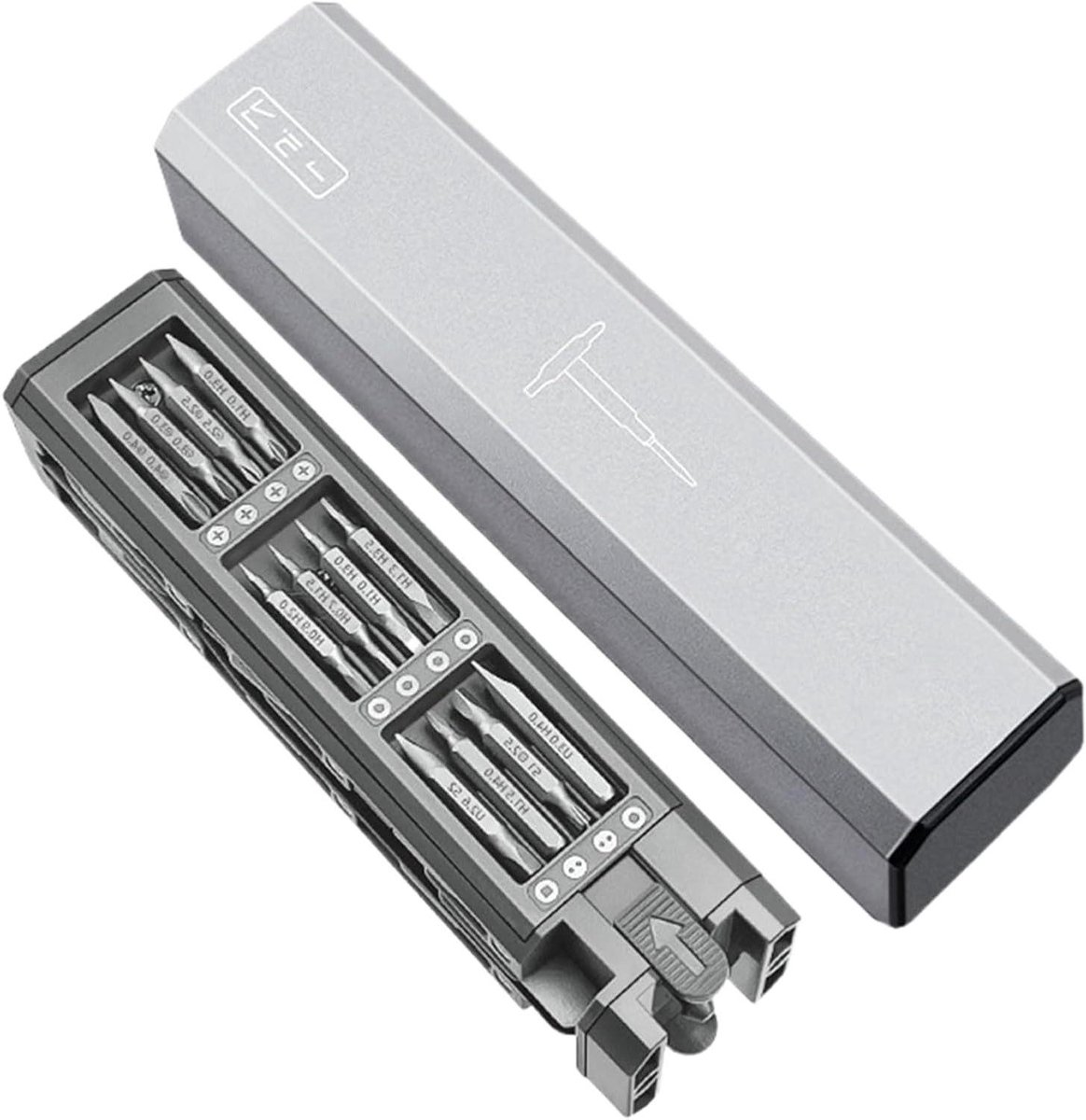 Precisie Schroevendraaier Set - Multitool Schroevendraaier - Elektronica Reparatie - Anti-Drop Systeem - 71 Delig - Grijs