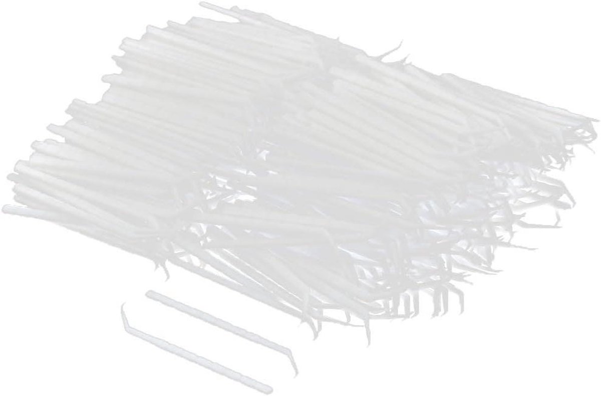 Tandenstokers Plastic - Reiniging Tool - Tanden Reinigen - Gebogen Haak Punt - 600 Stuks - Wit