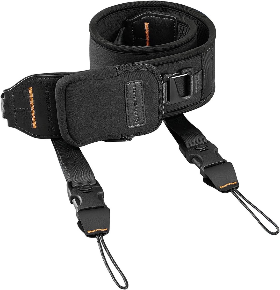 Zachte Neopreen Camera Schouderband voor Fotografen, Verstelbare Nekriem met Ritsvakjes, Geschikt voor DSLR en SLR Camera's van Sony, Canon, Nikon en Fuji