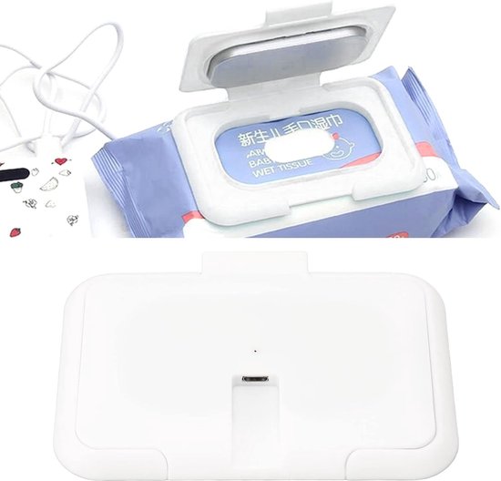 Baby Doekjes Warmer - Verwarmer Houder - Comfortabel Luiers Verwisselen - Gelijkmatige Verwarming - 20 x 15 x 4 cm — afbeelding 2