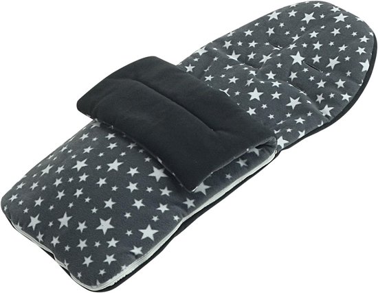 Fleece Voetenzak - Babyzak Stoelvoering - Kinderwagen Warm Houden - Uitritsbaar tot Stoelvoering - 46 x 40 cm - Grijs — afbeelding 2