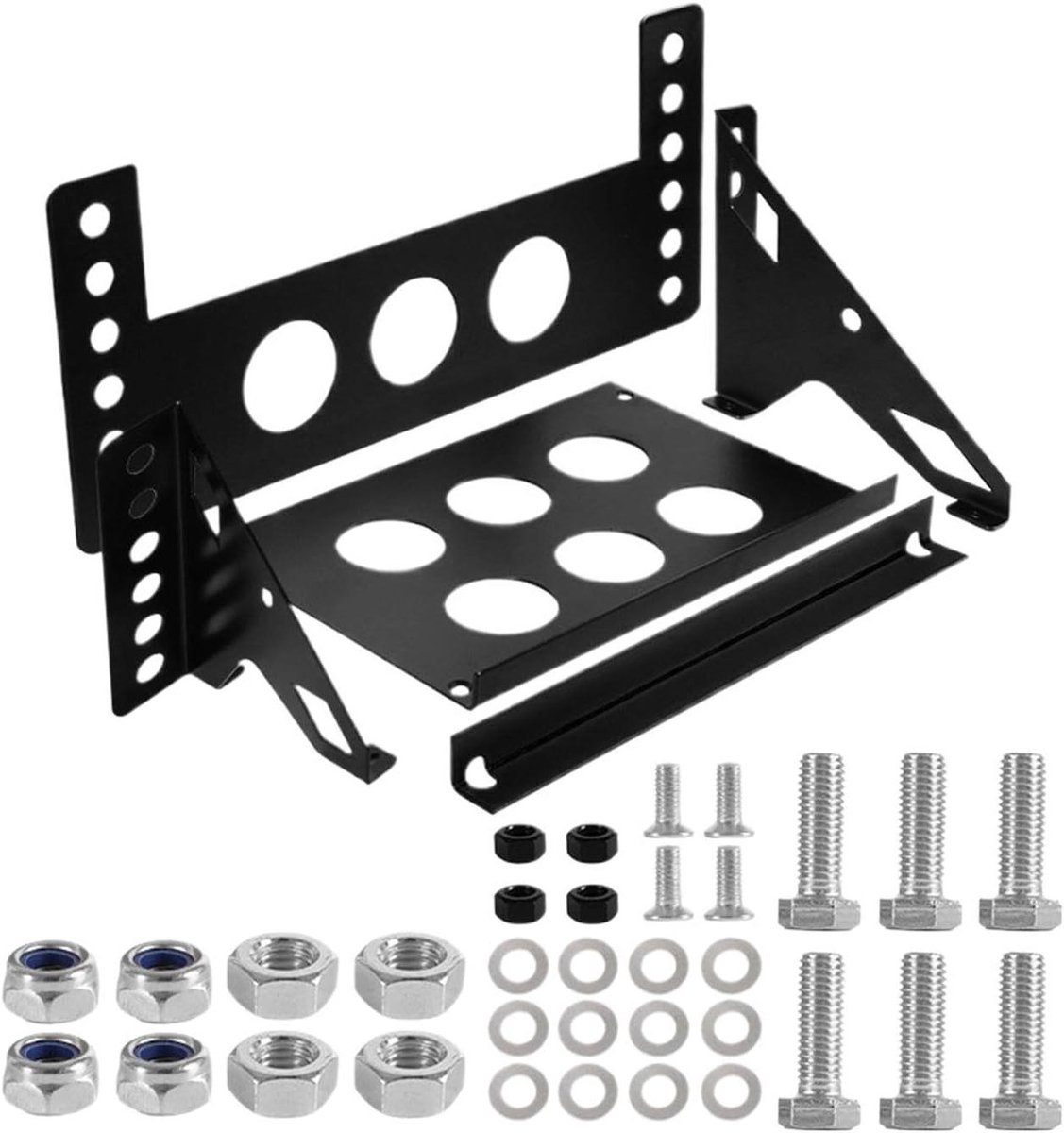 Accu Lade - Accubak Auto - Motorruimte Organiseren - Roestbestendige Coating - 40 x 21 x 7 cm - Metaal