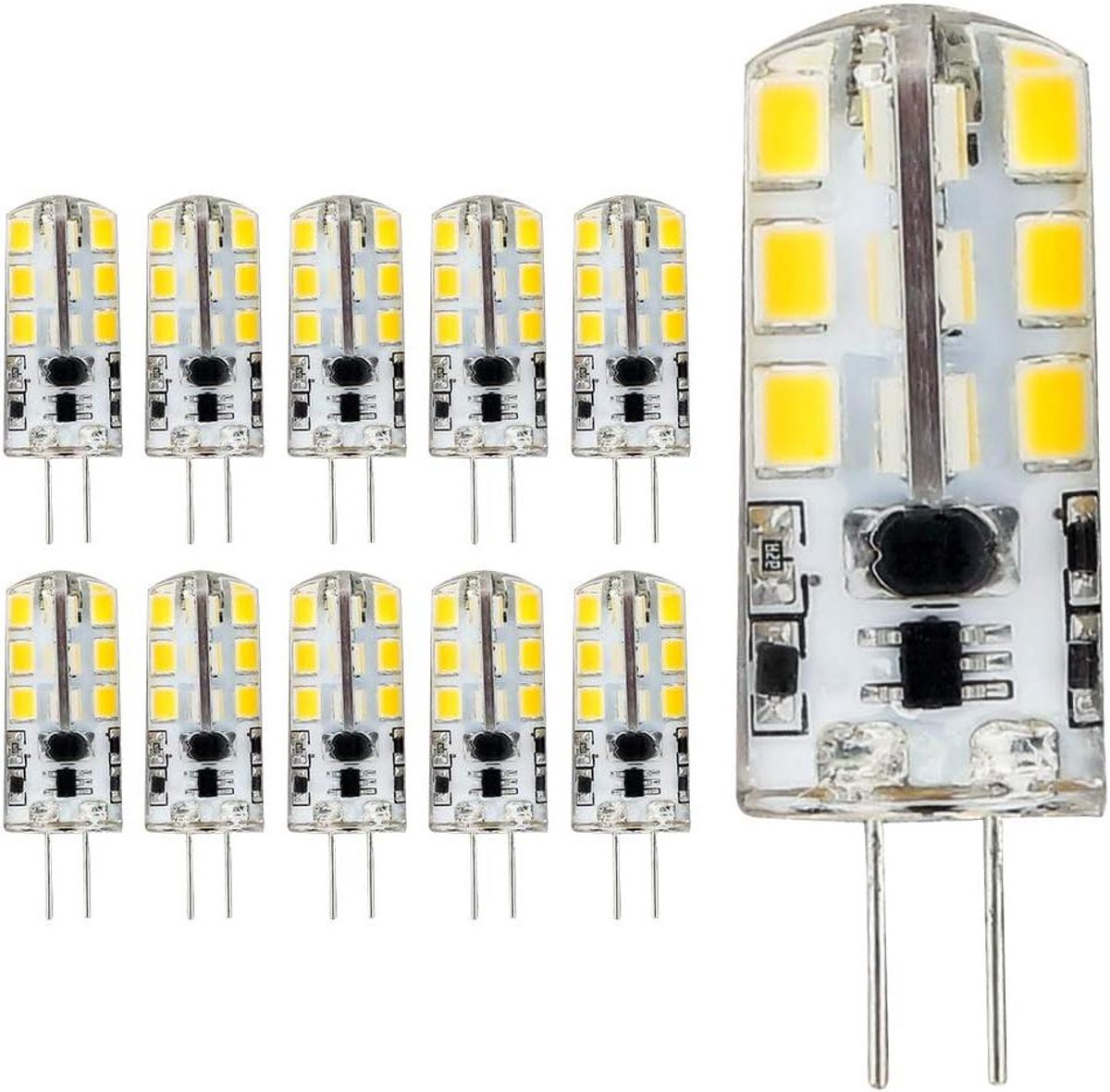 G4 LED Lampen - Spotjes 12V - Interieur Verlichting - 360 Graden Straling - 10 Stuks - Warm Wit