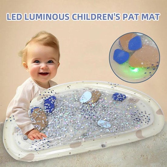 Watermat Kinderen - Opblaasbaar Activiteitenmatras - Zintuiglijk Spelen - Met Verlichting - 73 cm x 42 cm - Enkel attribuut — afbeelding 4