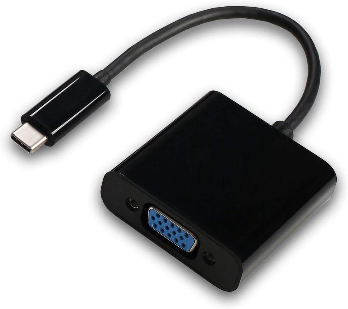 USB-C naar VGA Adapter - Type-C Beeldkabel - Scherm Delen - Plug en Play - 1080p Resolutie - Wit