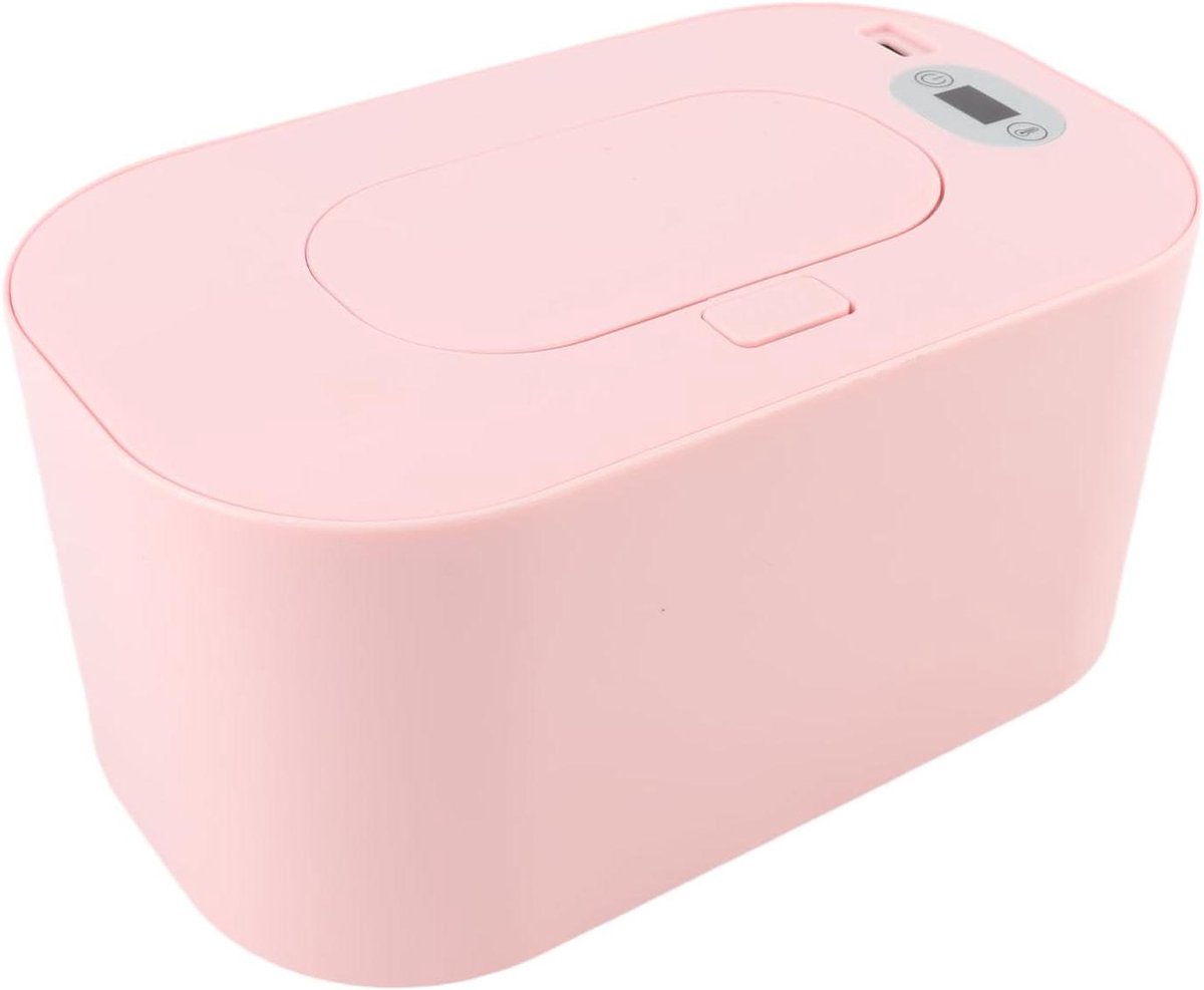 Allecto - Baby Wipes Warmer - LED Nachtlampje - Snelle en Eerlijke Verwarming - Roze - Vochtige Doekjes - Handig voor 's Nachts - Geschikt voor Bab...