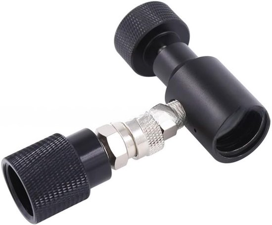 Gas Aansluitadapter - Cilinder Adapter - Gas Aansluiten - Brede Compatibiliteit - 10 x 10 x 5 cm - Zwart — afbeelding 2