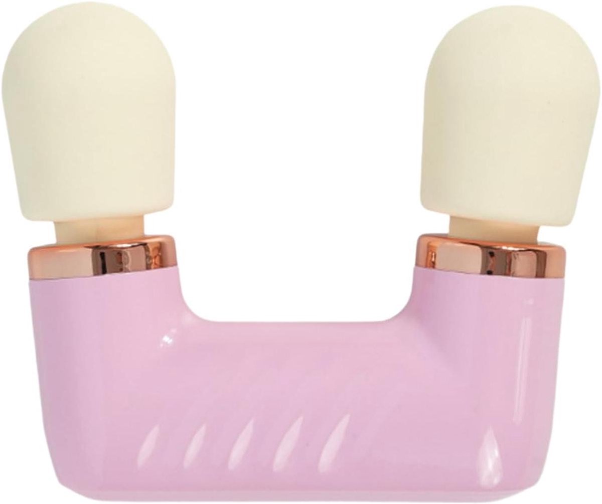 Mini Percussie Massageapparaat - Handmassageapparaat Draagbaar - Spierontspanning Herstel - Dubbele Massagekop - 18 x 152 x 5 cm - Crèmegeel