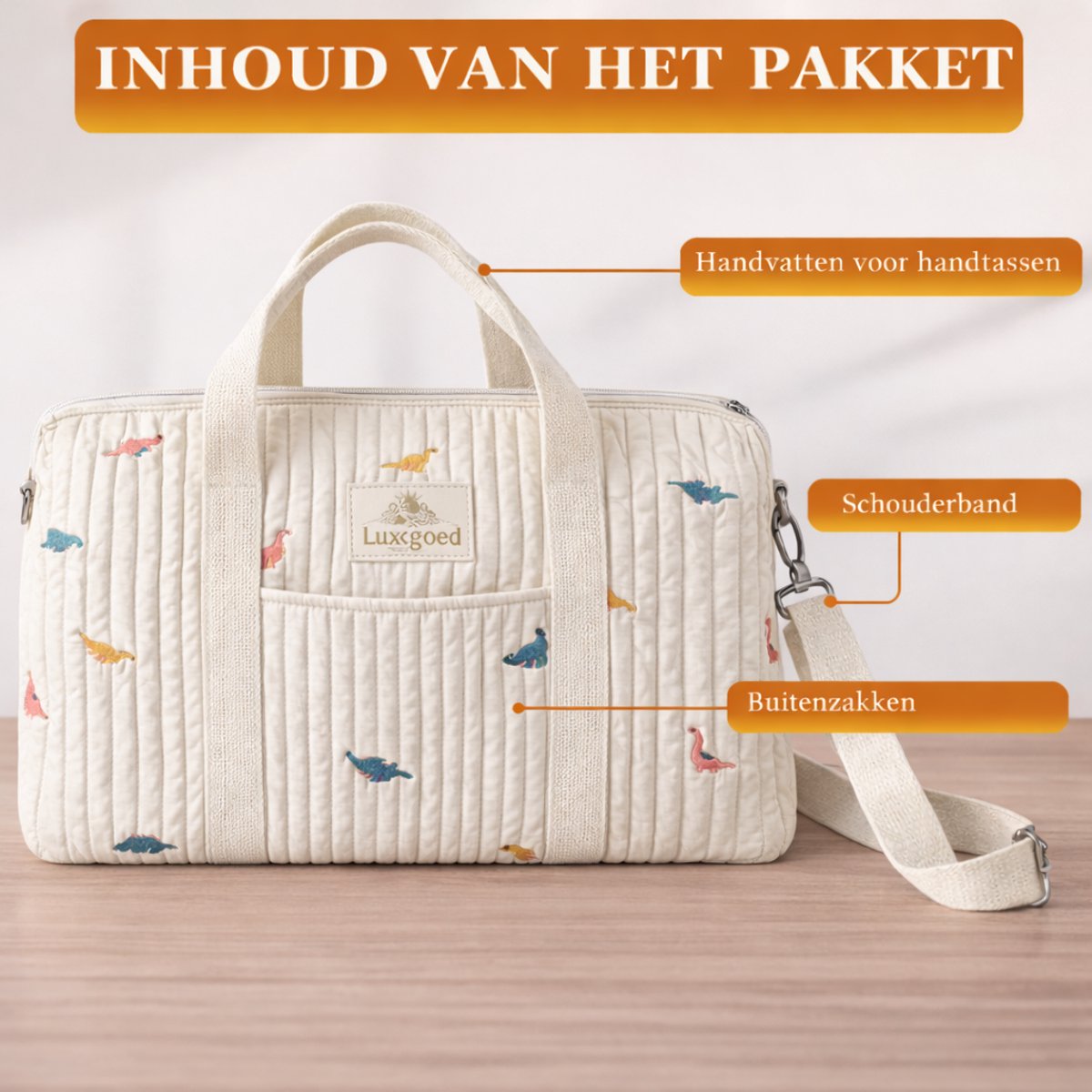 Deltrade Luxegoed Luiertas Rugzak, Verzorgingstas voor aan de kinderwagen en Buggy thumbnail 3