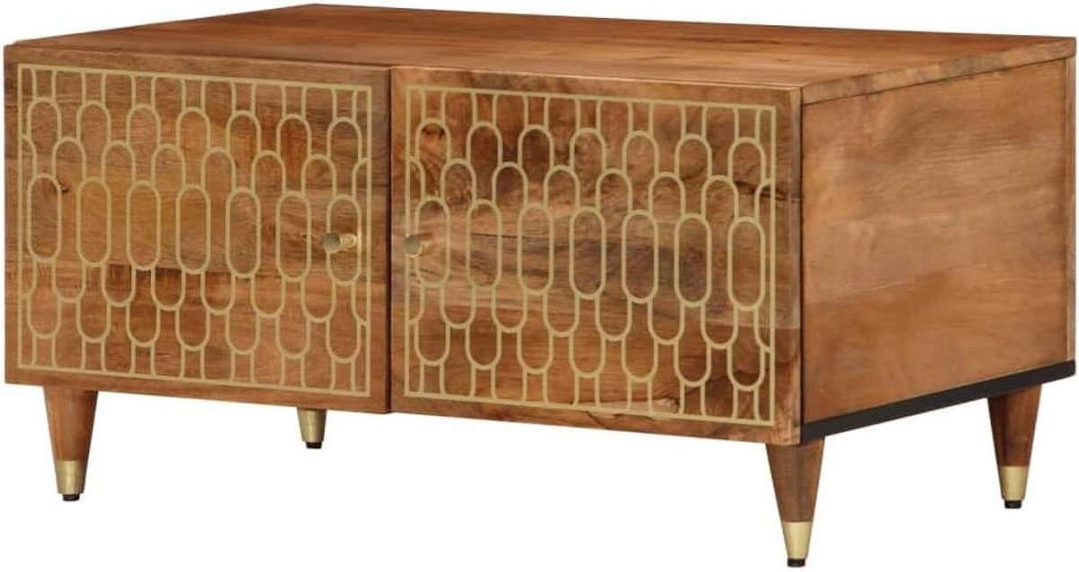 Koffietafel - Salontafel Hout - Woonkamer Inrichten - Massief Mangohout - 80 x 50 x 40 cm - Natuurlijk Hout