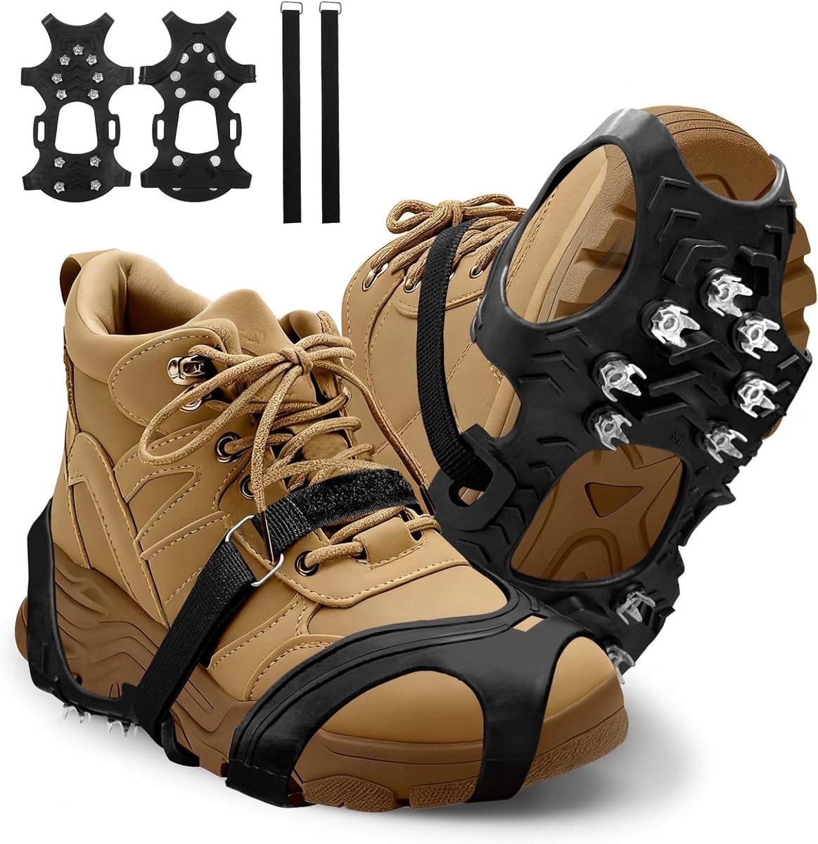 Hiking spikes voor bergschoenen, ideaal voor wandelen en klimmen in winterse omstandigheden
