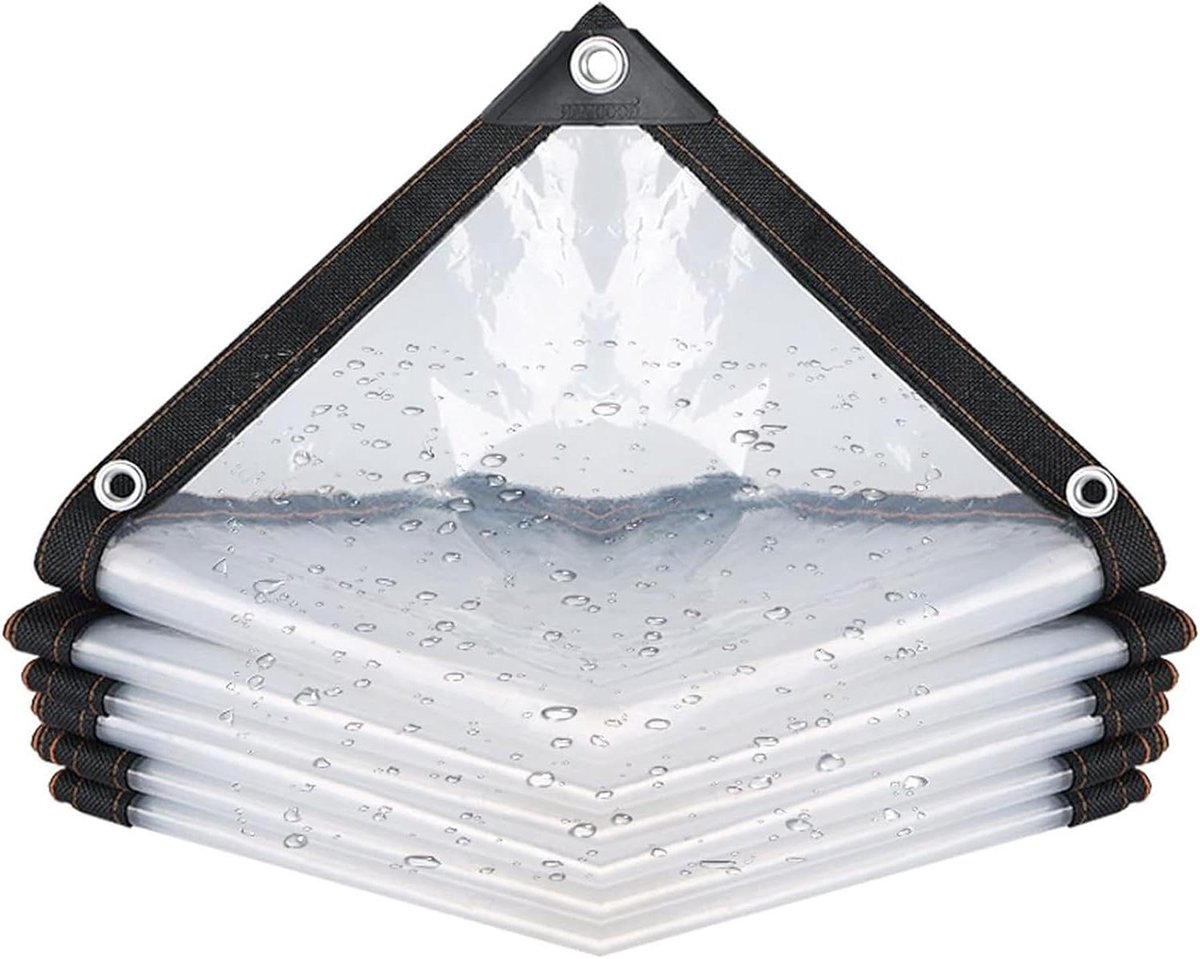 Transparant Waterdicht Zeil - Beschermhoes Folie - Tuinmeubelen Afdekken - Scheurbestendig PE Materiaal - 2 x 1 m - Transparant