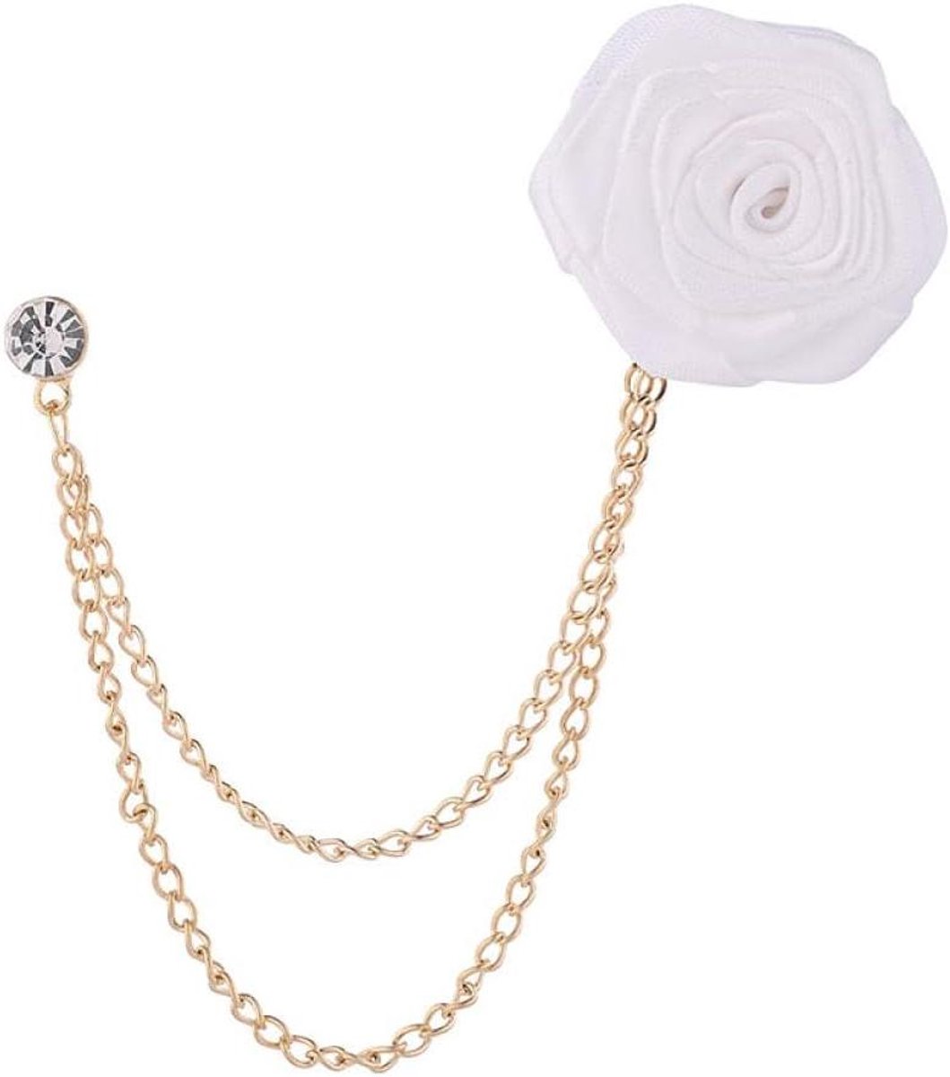 Bloemen Broche - Halsketting Pin - Accessoires Versieren - Met Tassel - 100 g - Rose