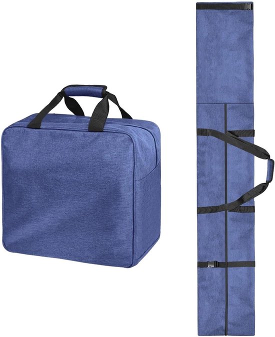 Skischoentas Skitas - Opbergtas Ski-uitrusting - Wintersport Organiseren - Scheurvast Polyester - 200 cm - Blauw