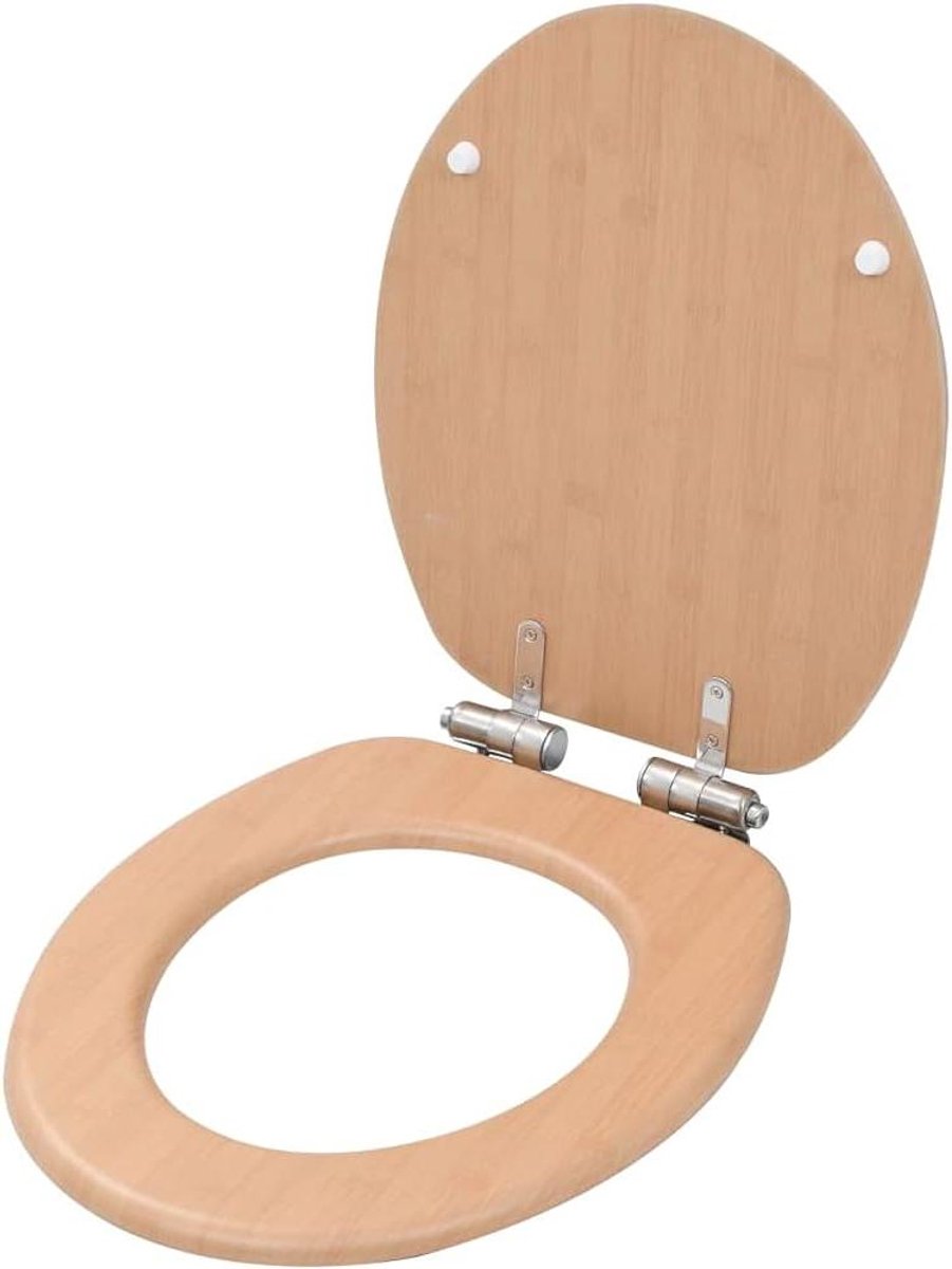 Toiletbril MDF - WC-bril Deksel - Badkamer Upgrade - Natuurlijke Bamboe Look - Universeel Verstelbaar - Niet gespecificeerd