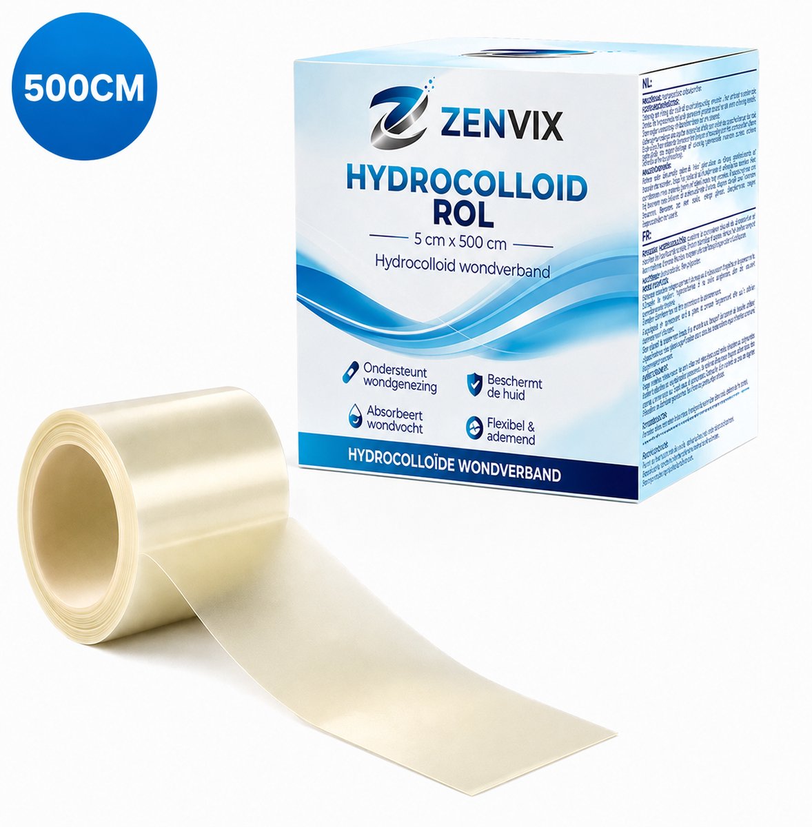 Zenvix® Hydrocolloïde Rol - 5x500 CM- Pimple Patch Rol - hydrocolloid roll - hydrocolloïde pleisters -Scarban - Tape - Pleister