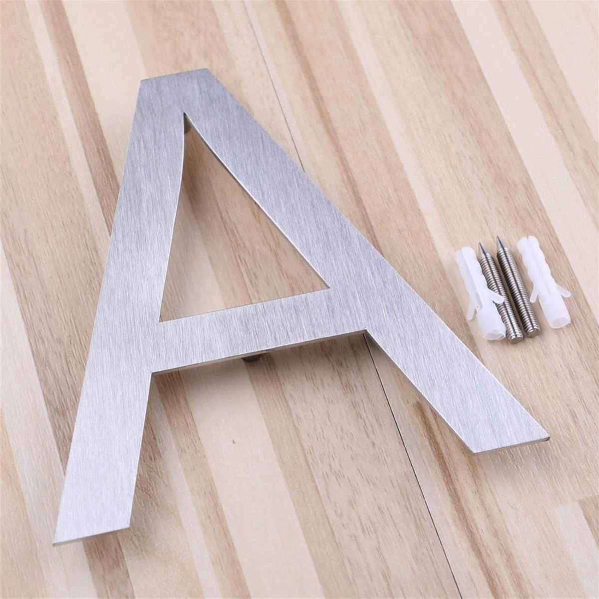 Huisnummer - Adresbordje - Huis Aanduiding - Geborsteld Nikkel - 5 Inch - Zilver
