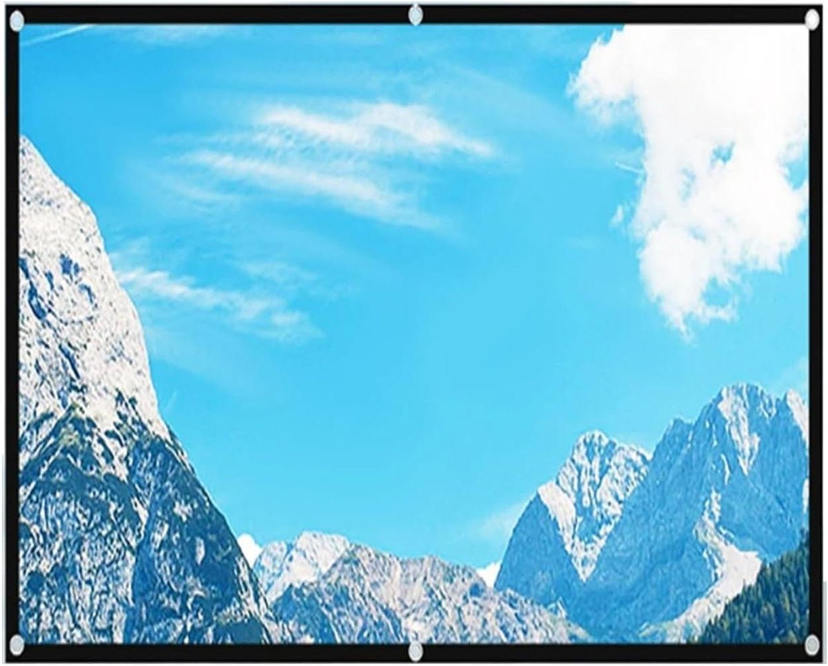 Projectiescherm, Projectorscherm Metaalgrijs Anti-licht 60-133 inch Draagbaar reflecterend scherm voor thuisbioscoop(130 inch)