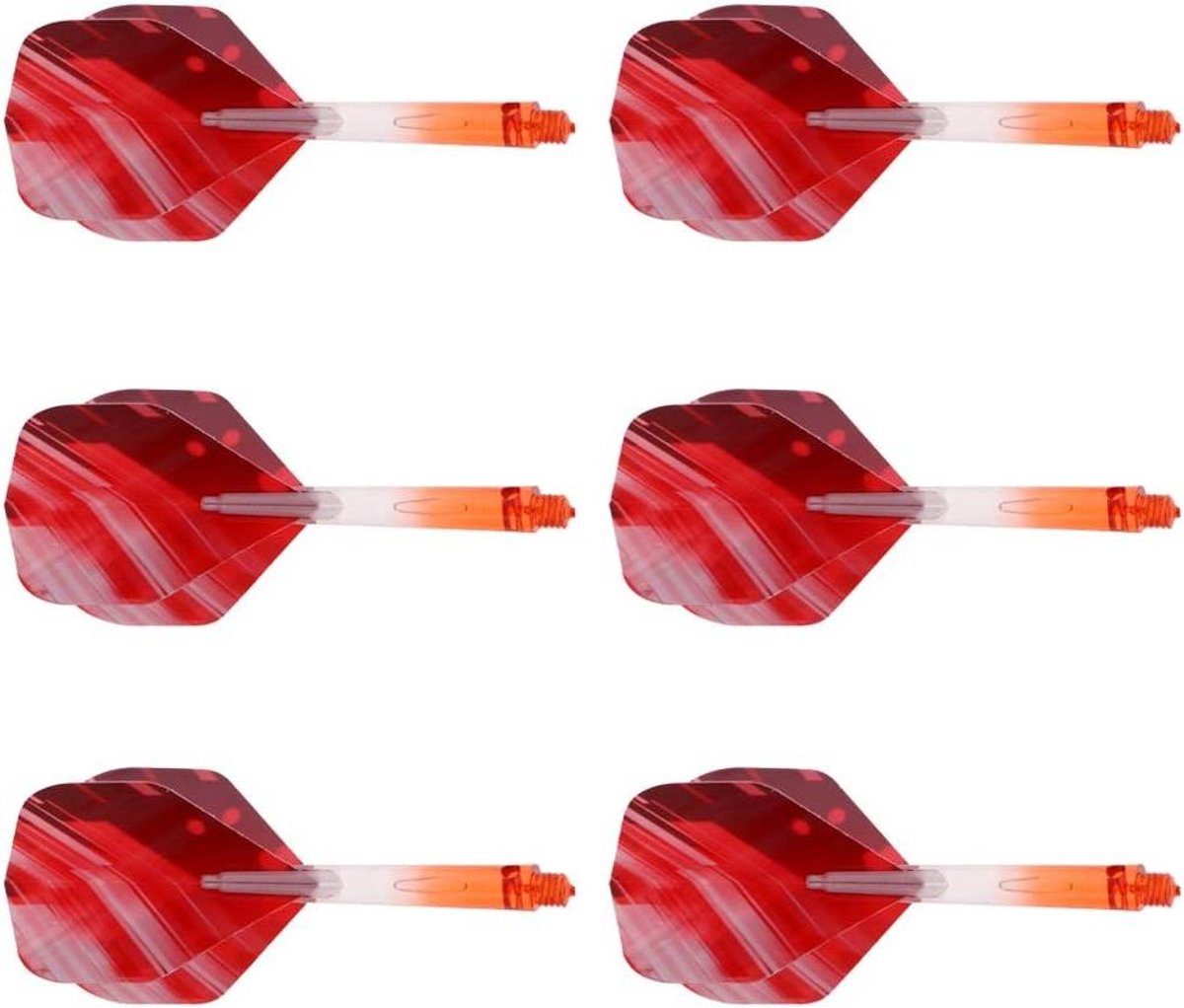 Dart Schachten - Vervangende Onderdelen - Darts Spelen - 2BA Schroefdraad - 6 Stuks - Rood